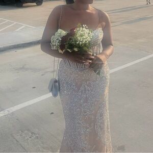 Elegant Silver Prom Dress!